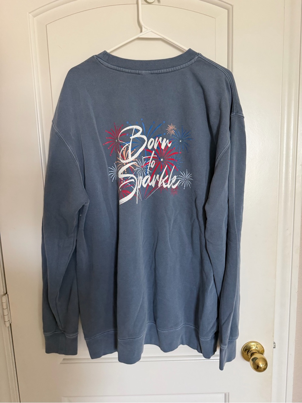GUC living fully Mallory Ervin XL sweatshirt navy born to sparkle